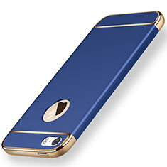 Carcasa Bumper Lujo Marco de Metal y Plastico para Apple iPhone SE Azul