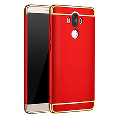 Carcasa Bumper Lujo Marco de Metal y Plastico para Huawei Mate 9 Rojo