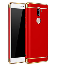 Carcasa Bumper Lujo Marco de Metal y Plastico para Xiaomi Mi 5S Plus Rojo