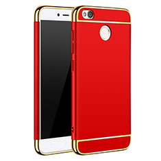 Carcasa Bumper Lujo Marco de Metal y Plastico para Xiaomi Redmi 4X Rojo
