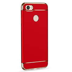 Carcasa Bumper Lujo Marco de Metal y Plastico para Xiaomi Redmi Note 5A Prime Rojo