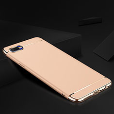 Carcasa Bumper Lujo Marco de Metal y Silicona Funda M02 para Oppo K1 Oro