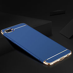 Carcasa Bumper Lujo Marco de Metal y Silicona Funda M02 para Oppo RX17 Neo Azul