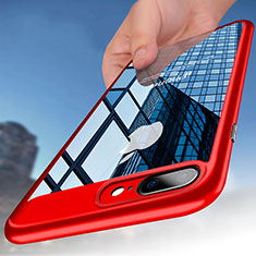 Carcasa Bumper Silicona Transparente B01 para Apple iPhone 8 Plus Rojo
