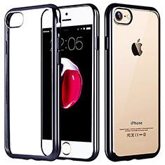 Carcasa Bumper Silicona Transparente Mate para Apple iPhone SE (2020) Negro
