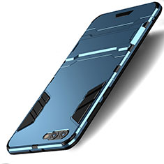 Carcasa Bumper Silicona y Plastico Mate con Soporte para Huawei Honor View 10 Azul