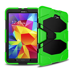 Carcasa Bumper Silicona y Plastico Mate con Soporte para Samsung Galaxy Tab A6 10.1 SM-T580 SM-T585 Verde
