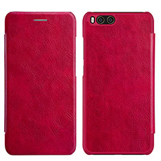 Carcasa de Cuero Cartera con Soporte L01 para Xiaomi Mi 6 Rojo