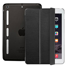 Carcasa de Cuero Cartera con Soporte L05 para Apple iPad Mini 3 Negro