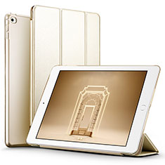 Carcasa de Cuero Cartera con Soporte L05 para Apple iPad Mini 4 Oro