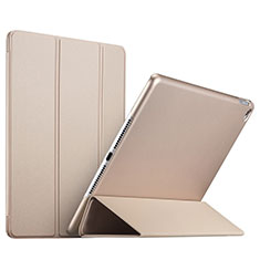 Carcasa de Cuero Cartera con Soporte L08 para Apple iPad Mini 4 Oro