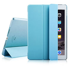 Carcasa de Cuero Cartera con Soporte para Apple iPad Air 2 Azul Cielo