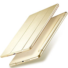 Carcasa de Cuero Cartera con Soporte para Apple New iPad 9.7 (2017) Oro