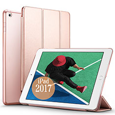 Carcasa de Cuero Cartera con Soporte para Apple New iPad Pro 9.7 (2017) Oro Rosa