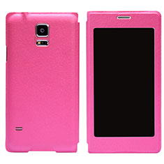 Carcasa de Cuero Cartera con Soporte para Samsung Galaxy S5 G900F G903F Rosa Roja