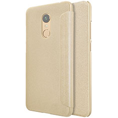 Carcasa de Cuero Cartera con Soporte para Xiaomi Redmi Note 5 Indian Version Oro