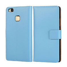 Carcasa de Cuero Cartera para Huawei G9 Lite Azul Cielo