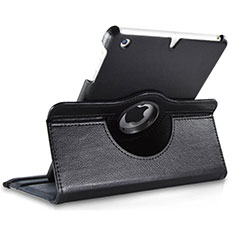Carcasa de Cuero Giratoria con Soporte para Apple iPad Mini 3 Negro