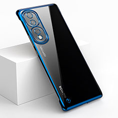 Carcasa Dura Cristal Plastico Funda Rigida Sin Marco Transparente H01 para Huawei Honor 80 Pro 5G Azul