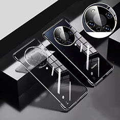 Carcasa Dura Cristal Plastico Funda Rigida Sin Marco Transparente H01 para Huawei Mate 60 Pro+ Plus Negro