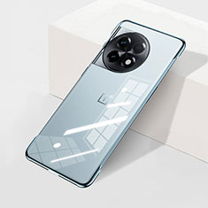 Carcasa Dura Cristal Plastico Funda Rigida Sin Marco Transparente H01 para OnePlus 11 5G Azul
