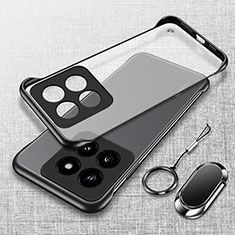 Carcasa Dura Cristal Plastico Funda Rigida Sin Marco Transparente H01 para Xiaomi Mi 14 5G Negro