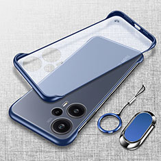 Carcasa Dura Cristal Plastico Funda Rigida Sin Marco Transparente H01 para Xiaomi Poco F5 5G Azul
