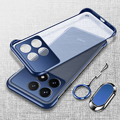 Carcasa Dura Cristal Plastico Funda Rigida Sin Marco Transparente H01 para Xiaomi Redmi K70 Pro 5G Azul