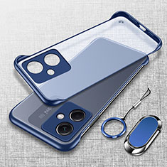 Carcasa Dura Cristal Plastico Funda Rigida Sin Marco Transparente H01 para Xiaomi Redmi Note 12R Pro 5G Azul