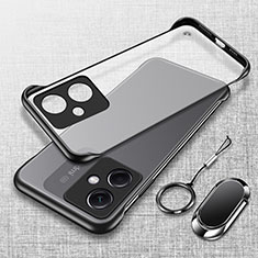 Carcasa Dura Cristal Plastico Funda Rigida Sin Marco Transparente H01 para Xiaomi Redmi Note 12R Pro 5G Negro