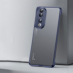 Carcasa Dura Cristal Plastico Funda Rigida Sin Marco Transparente H02 para Huawei Honor 90 5G Azul