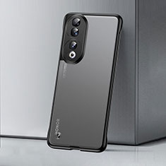 Carcasa Dura Cristal Plastico Funda Rigida Sin Marco Transparente H02 para Huawei Honor 90 Pro 5G Negro