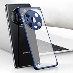Carcasa Dura Cristal Plastico Funda Rigida Sin Marco Transparente H02 para Huawei Honor Magic4 Pro 5G Azul