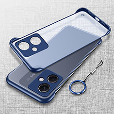 Carcasa Dura Cristal Plastico Funda Rigida Sin Marco Transparente H02 para Xiaomi Redmi Note 12R Pro 5G Azul