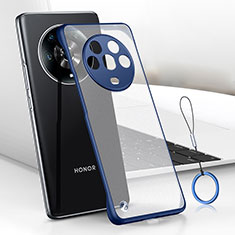 Carcasa Dura Cristal Plastico Funda Rigida Sin Marco Transparente H03 para Huawei Honor Magic4 5G Azul