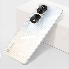 Carcasa Dura Cristal Plastico Funda Rigida Sin Marco Transparente para Huawei Honor 80 Pro Flat 5G Plata