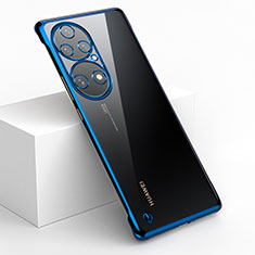Carcasa Dura Cristal Plastico Funda Rigida Sin Marco Transparente para Huawei P50e Azul