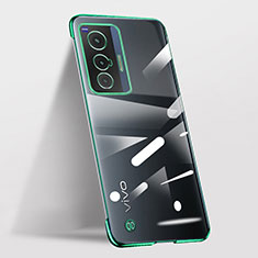 Carcasa Dura Cristal Plastico Funda Rigida Sin Marco Transparente para Vivo X70 5G Verde