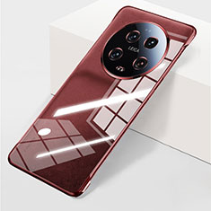 Carcasa Dura Cristal Plastico Funda Rigida Sin Marco Transparente para Xiaomi Mi 13 Ultra 5G Rojo