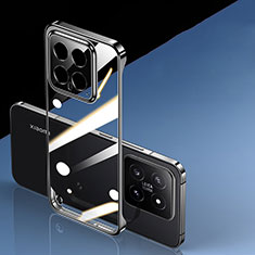 Carcasa Dura Cristal Plastico Funda Rigida Sin Marco Transparente para Xiaomi Mi 14 Pro 5G Negro