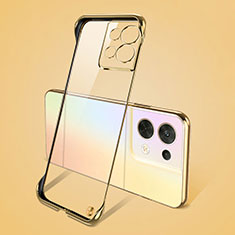 Carcasa Dura Cristal Plastico Funda Rigida Sin Marco Transparente para Xiaomi Redmi Note 13 5G Oro