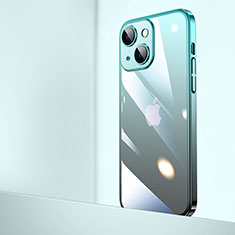 Carcasa Dura Cristal Plastico Funda Rigida Transparente Gradiente QC1 para Apple iPhone 13 Azul