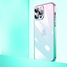 Carcasa Dura Cristal Plastico Funda Rigida Transparente Gradiente QC1 para Apple iPhone 13 Pro Vistoso