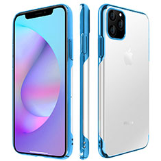 Carcasa Dura Cristal Plastico Funda Rigida Transparente H01 para Apple iPhone 11 Pro Max Azul