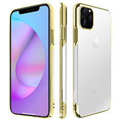 Carcasa Dura Cristal Plastico Funda Rigida Transparente H01 para Apple iPhone 11 Pro Max Oro