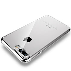 Carcasa Dura Cristal Plastico Funda Rigida Transparente H01 para Apple iPhone 7 Plus Plata