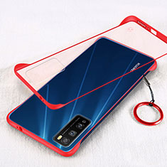 Carcasa Dura Cristal Plastico Funda Rigida Transparente H01 para Huawei Enjoy Z 5G Rojo