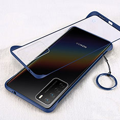 Carcasa Dura Cristal Plastico Funda Rigida Transparente H01 para Huawei Honor Play4 5G Azul