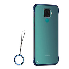 Carcasa Dura Cristal Plastico Funda Rigida Transparente H01 para Huawei Mate 30 Lite Azul