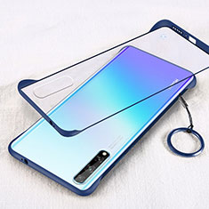 Carcasa Dura Cristal Plastico Funda Rigida Transparente H01 para Huawei P smart S Azul